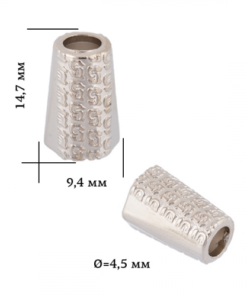 Наконечник металлический OR.6660-0089 9,4*14,7мм  цв.никель